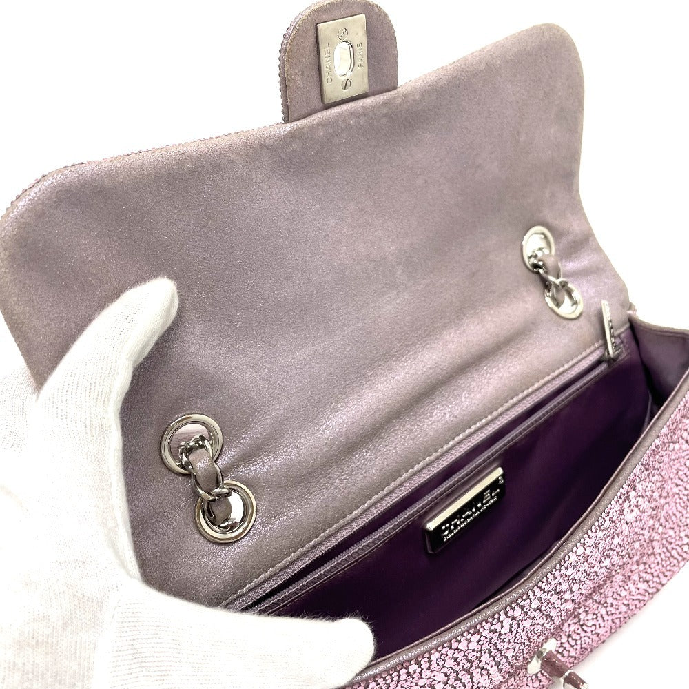 CHANEL Las Vegas Bellagio Exclusive CC Coco Mark Swarovski Double Chain Shoulder Bag Swarovski Women's Pink
