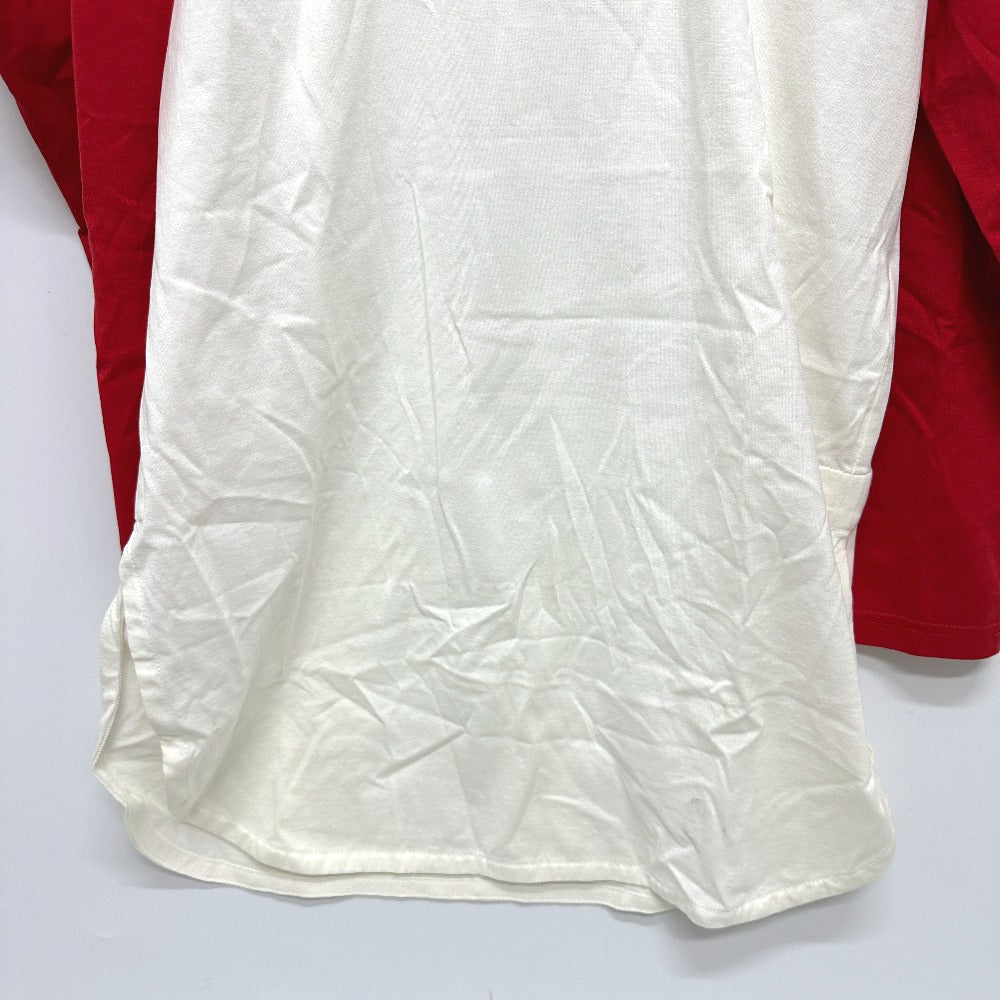 GIVENCHY 17W7269651 Printed Embroidered Oversized Long Sleeve T-Shirt Dress, Cotton, Unisex, White, Red and White