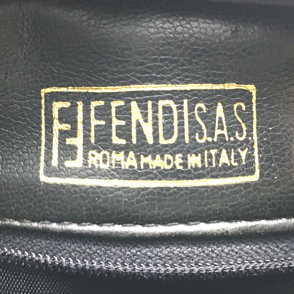 FENDI ズッキーノ ズッカ柄 ロゴ柄 ポシェット ヴィンテージ オールド カバン 調節可能 肩掛け ショルダーバッグ PVC/レザー レディース ブラウン カーキ×ブラウン系