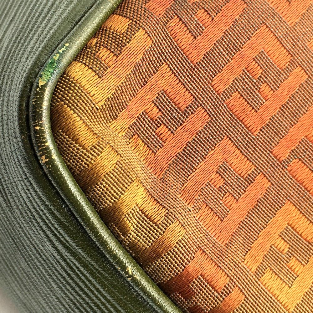 FENDI ズッキーノ ズッカ柄 ロゴ柄 ポシェット ヴィンテージ オールド カバン 調節可能 肩掛け ショルダーバッグ PVC/レザー レディース ブラウン カーキ×ブラウン系