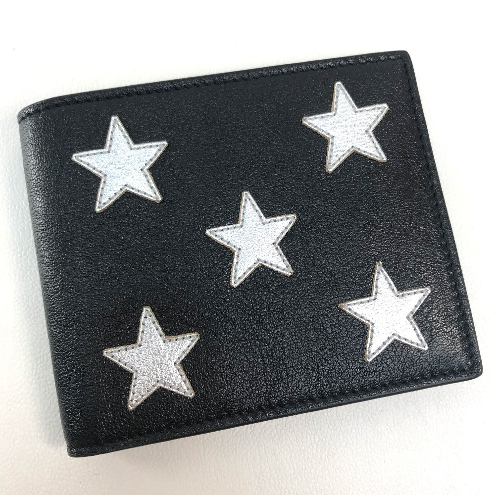 SAINT LAURENT PARIS 361320 スター パッチワーク レザー メンズ ブラック ブラック×シルバー