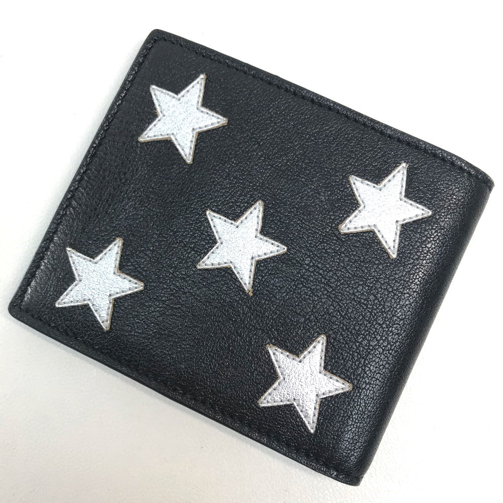 SAINT LAURENT PARIS 361320 スター パッチワーク レザー メンズ ブラック ブラック×シルバー