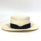 CHANEL CC Coco Mark Grosgrain Ribbon 19V Straw Hat, Women's, Beige