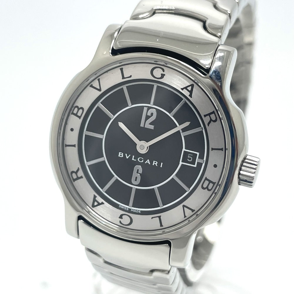 BVLGARI ST29S Solotempo Quartz Date Watch, Stainless Steel, Women's, Silver