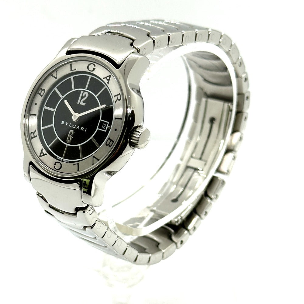 BVLGARI ST29S Solotempo Quartz Date Watch, Stainless Steel, Women's, Silver