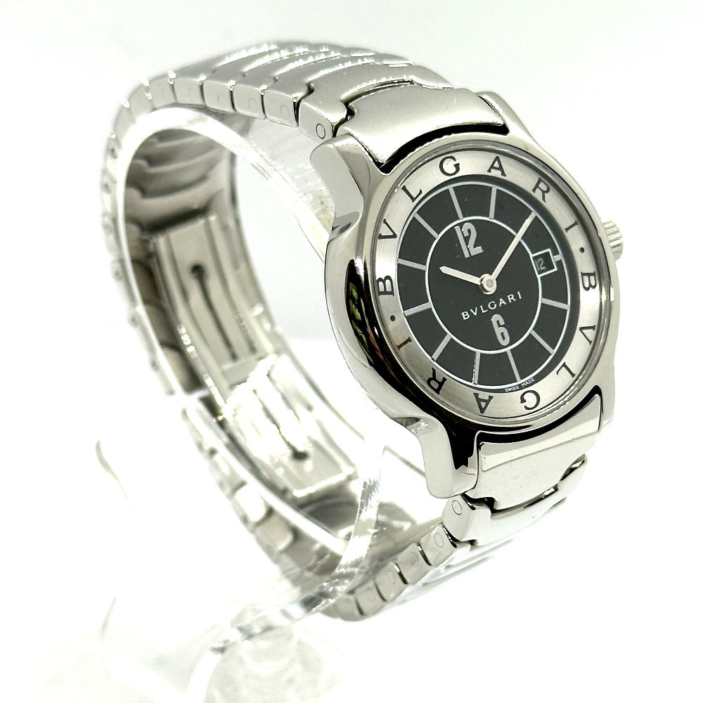 BVLGARI ST29S Solotempo Quartz Date Watch, Stainless Steel, Women's, Silver