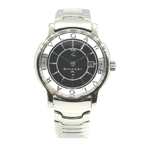 BVLGARI ST29S ソロテンポ クオーツ デイト 腕時計 SS レディース シルバー