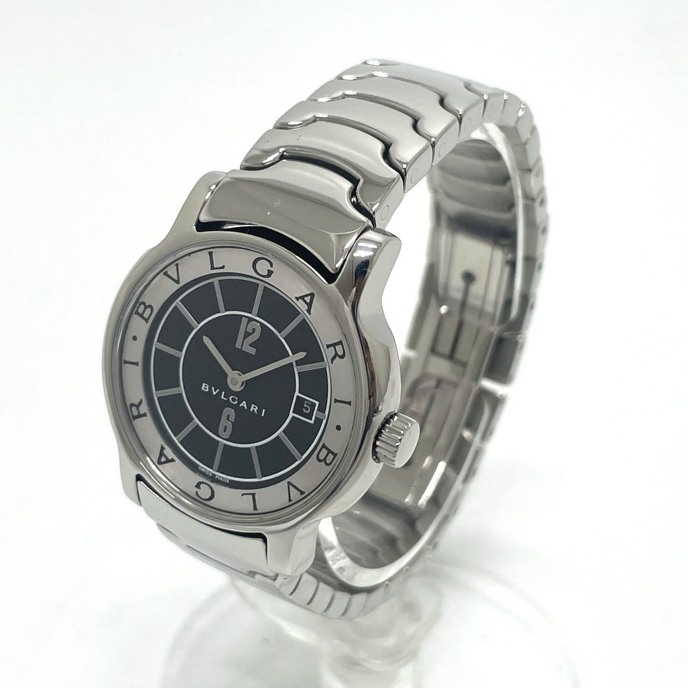 BVLGARI ST29S Solotempo Quartz Date Watch, Stainless Steel, Women's, Silver