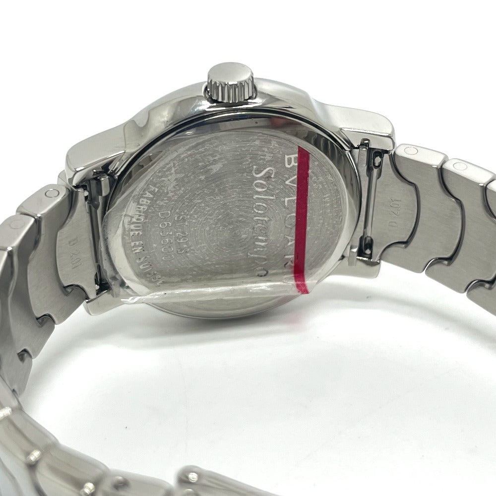 BVLGARI ST29S Solotempo Quartz Date Watch, Stainless Steel, Women's, Silver