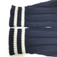 Dior 033M630AT171 Logo Shawn Stüssy Long Sleeve Knit Sweater, Men's, Navy and White