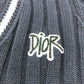 Dior 033M630AT171 Logo Shawn Stüssy Long Sleeve Knit Sweater, Men's, Navy and White