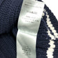 Dior 033M630AT171 Logo Shawn Stüssy Long Sleeve Knit Sweater, Men's, Navy and White