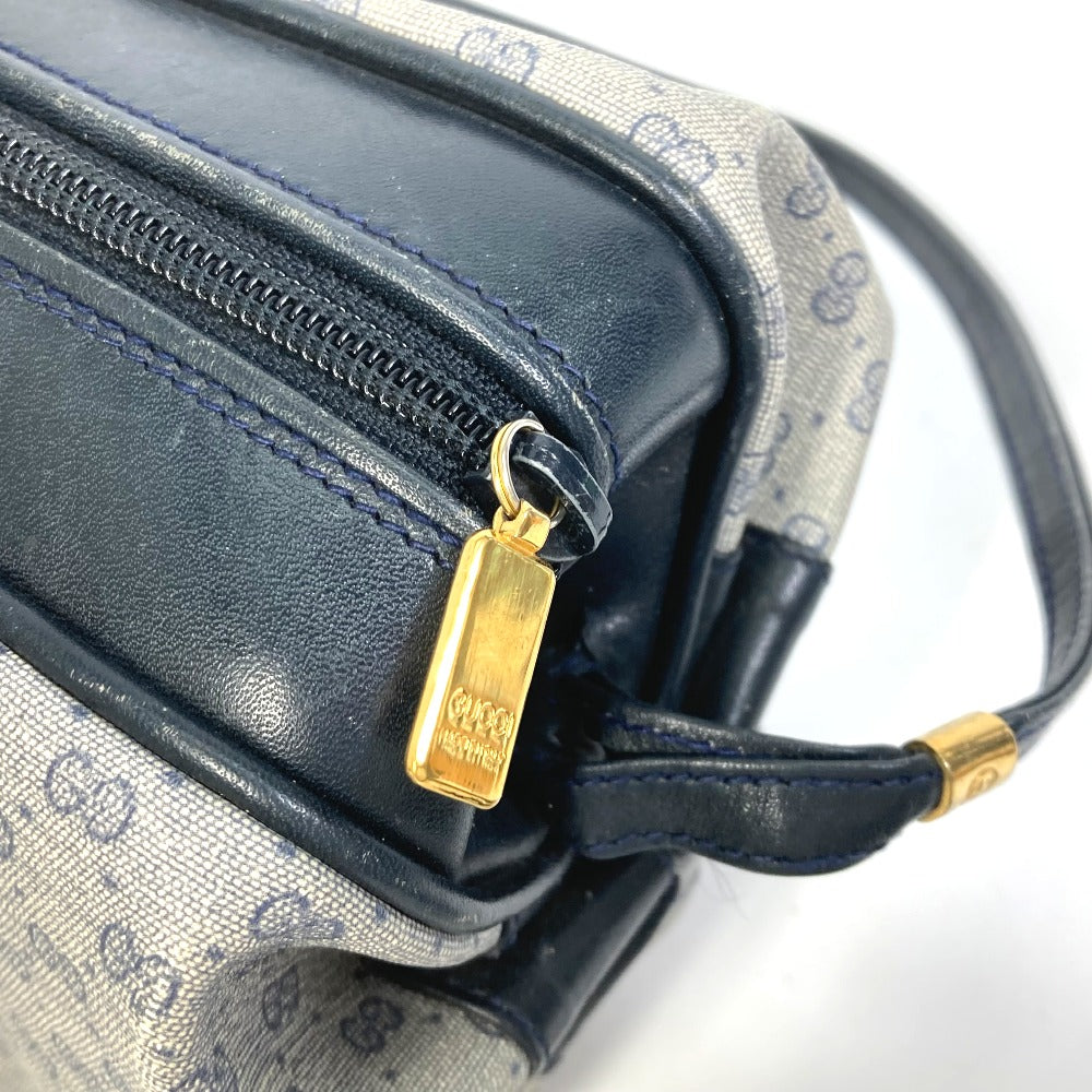GUCCI GG Plus Pochette/Crossbody Bag, Old Gucci Shoulder Bag GGPVC/Leather, Women's, Navy