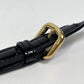 Salvatore Ferragamo EE-21-E196 Vara Patent Leather Crossbody Flat Bag Shoulder Bag in Black