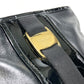 Salvatore Ferragamo EE-21-E196 Vara Patent Leather Crossbody Flat Bag Shoulder Bag in Black
