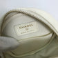 CHANEL CC Coco Mark Pochette Matelasse Quilted Round Chain Bag, Crossbody Shoulder Bag, Caviar Skin, White
