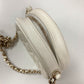 CHANEL CC Coco Mark Pochette Matelasse Quilted Round Chain Bag, Crossbody Shoulder Bag, Caviar Skin, White