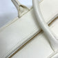 CHANEL CC Coco Mark Boston Bag, Quilted Matelasse Handbag, Caviar Skin, Women's, White