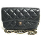 CHANEL AP2096 ココマーク フォンケースウォレット CC マトラッセ チェーンウォレット 斜め掛け カバン 長財布 ショルダーバッグ ラムスキン レディース ブラック