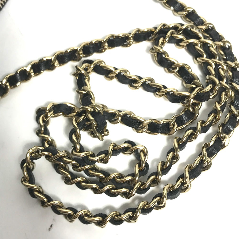 CHANEL AP2096 ココマーク フォンケースウォレット CC マトラッセ チェーンウォレット 斜め掛け カバン 長財布 ショルダーバッグ ラムスキン レディース ブラック