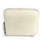 HERMES Silkin Coin Purse Compact Wallet Azap Compact Round Zipper Coin Case Epsom Women's Nata White