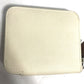 HERMES Silkin Coin Purse Compact Wallet Azap Compact Round Zipper Coin Case Epsom Women's Nata White