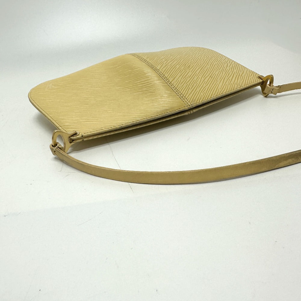 LOUIS VUITTON M5262A Epi Demilune Pochette Shoulder Bag in Vanilla Beige Epi Leather