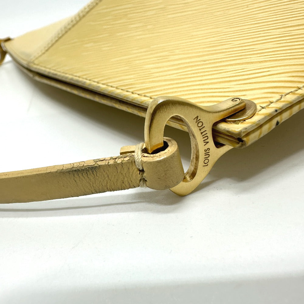LOUIS VUITTON M5262A Epi Demilune Pochette Shoulder Bag in Vanilla Beige Epi Leather