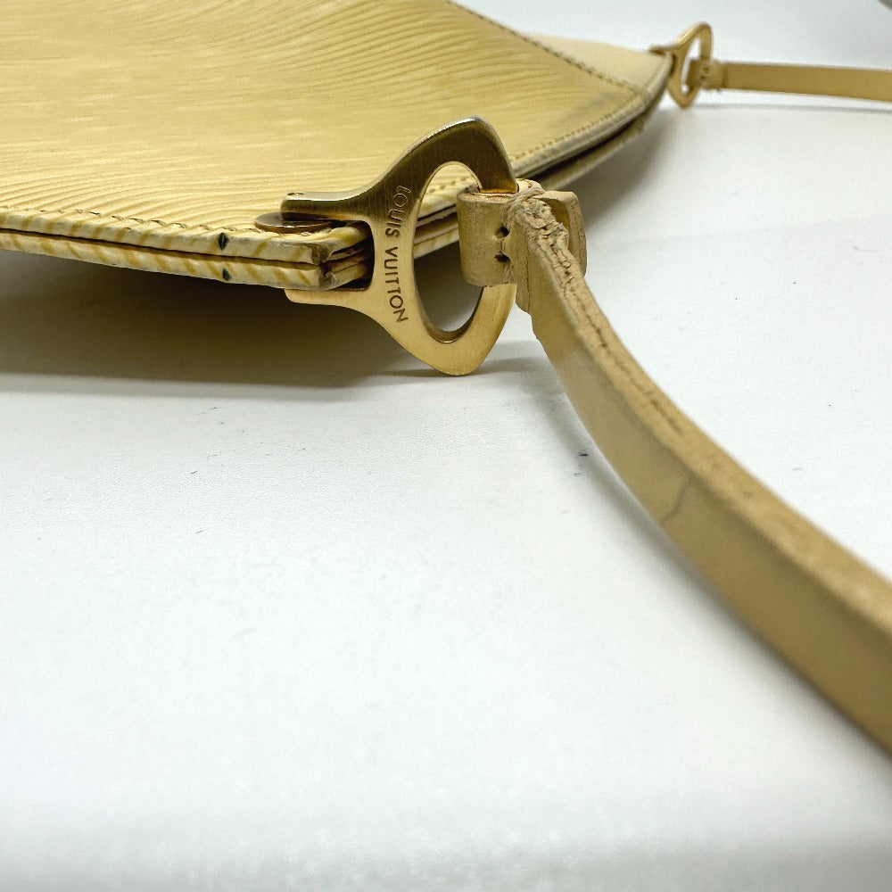 LOUIS VUITTON M5262A Epi Demilune Pochette Shoulder Bag in Vanilla Beige Epi Leather