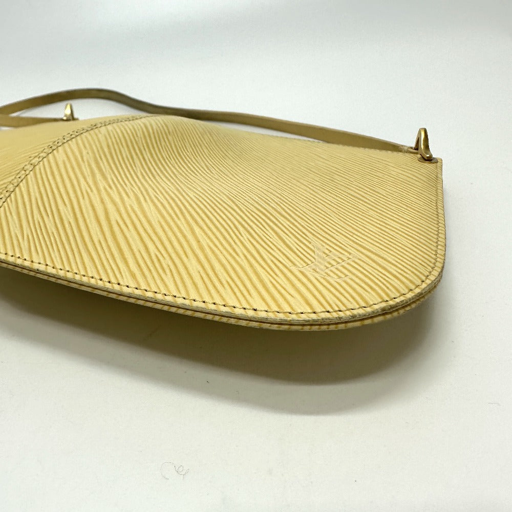 LOUIS VUITTON M5262A Epi Demilune Pochette Shoulder Bag in Vanilla Beige Epi Leather