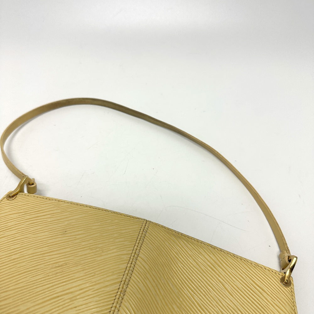 LOUIS VUITTON M5262A Epi Demilune Pochette Shoulder Bag in Vanilla Beige Epi Leather
