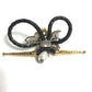 LOUIS VUITTON MP2197 Accessories: Faux Pearl, Fleur Bijou, and Rhinestone Brooch in Black Leather