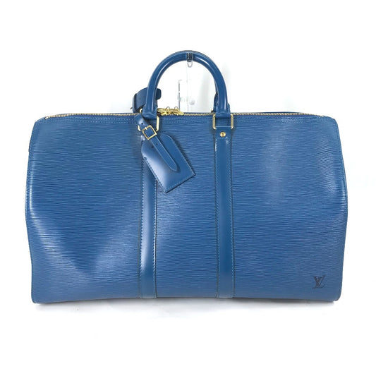 LOUIS VUITTON M42975 エピ 旅行バッグ キーポル45 ハンドバッグ カバン ボストンバッグ エピレザー レディース トレドブルー ブルー