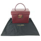 CELINE Vintage Vanity Box with Carriage Hardware and Mirror, Leather Handbag, Women's, Bordeaux