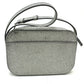 BALENCIAGA 552372 Logo Everyday Camera Bag, XS Size, Leather Shoulder Bag, Silver, Women's