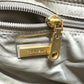Tory Burch Logo Shoulder Bag/Tote Bag in Nylon/Leather, Gray
