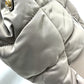 Tory Burch Logo Shoulder Bag/Tote Bag in Nylon/Leather, Gray