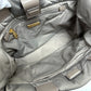 Tory Burch Logo Shoulder Bag/Tote Bag in Nylon/Leather, Gray