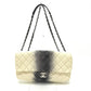 CHANEL CC Coco Mark Matelasse Quilted Chain Bag with Double Chain, Shoulder Bag, Caviar Leather, Women's, White