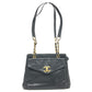 CHANEL CC Coco Mark Chain Shoulder Tote Bag in Caviar Leather, Black