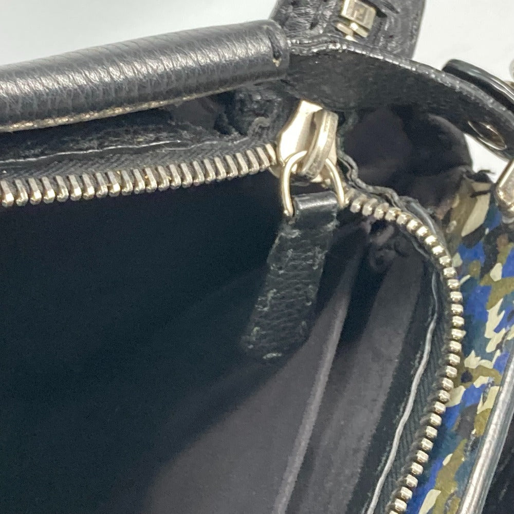 FENDI 7VA388 セレリア ピーカブー 2WAY ハンドバッグ ショルダーバッグ 斜め掛け ビジネスバッグ レザー レディース ブラック