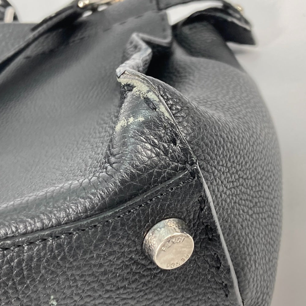 FENDI 7VA388 セレリア ピーカブー 2WAY ハンドバッグ ショルダーバッグ 斜め掛け ビジネスバッグ レザー レディース ブラック