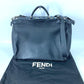 FENDI 7VA388 セレリア ピーカブー 2WAY ハンドバッグ ショルダーバッグ 斜め掛け ビジネスバッグ レザー レディース ブラック