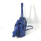 PRADA Logo Crossbody Ribbon 2-Way Shoulder Bag, Tote Bag, Handbag, Leather, Women's, Blue