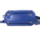 PRADA Logo Crossbody Ribbon 2-Way Shoulder Bag, Tote Bag, Handbag, Leather, Women's, Blue