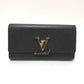 LOUIS VUITTON M61248 LVロゴ ポルトフォイユ カプシーヌ 二つ折り 長財布 トリヨンレザー レディース ブラック