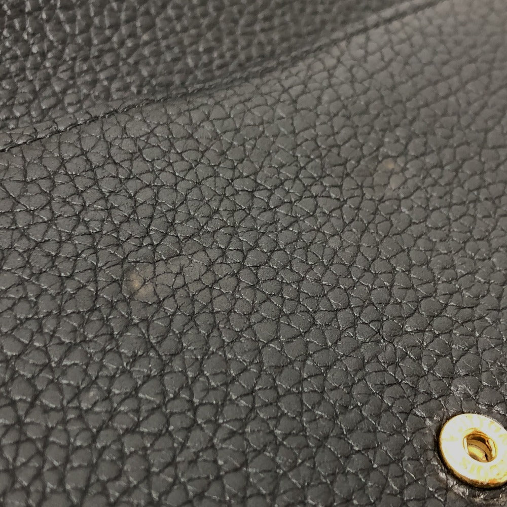 LOUIS VUITTON M61248 LVロゴ ポルトフォイユ カプシーヌ 二つ折り 長財布 トリヨンレザー レディース ブラック