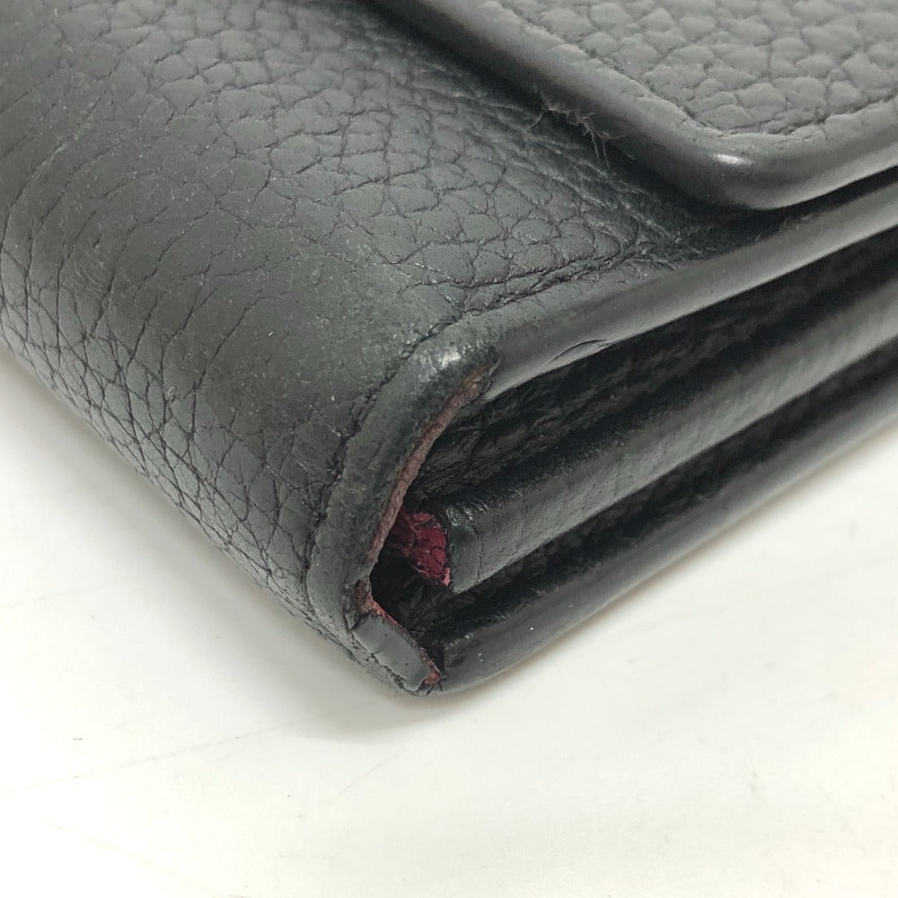 LOUIS VUITTON M61248 LVロゴ ポルトフォイユ カプシーヌ 二つ折り 長財布 トリヨンレザー レディース ブラック