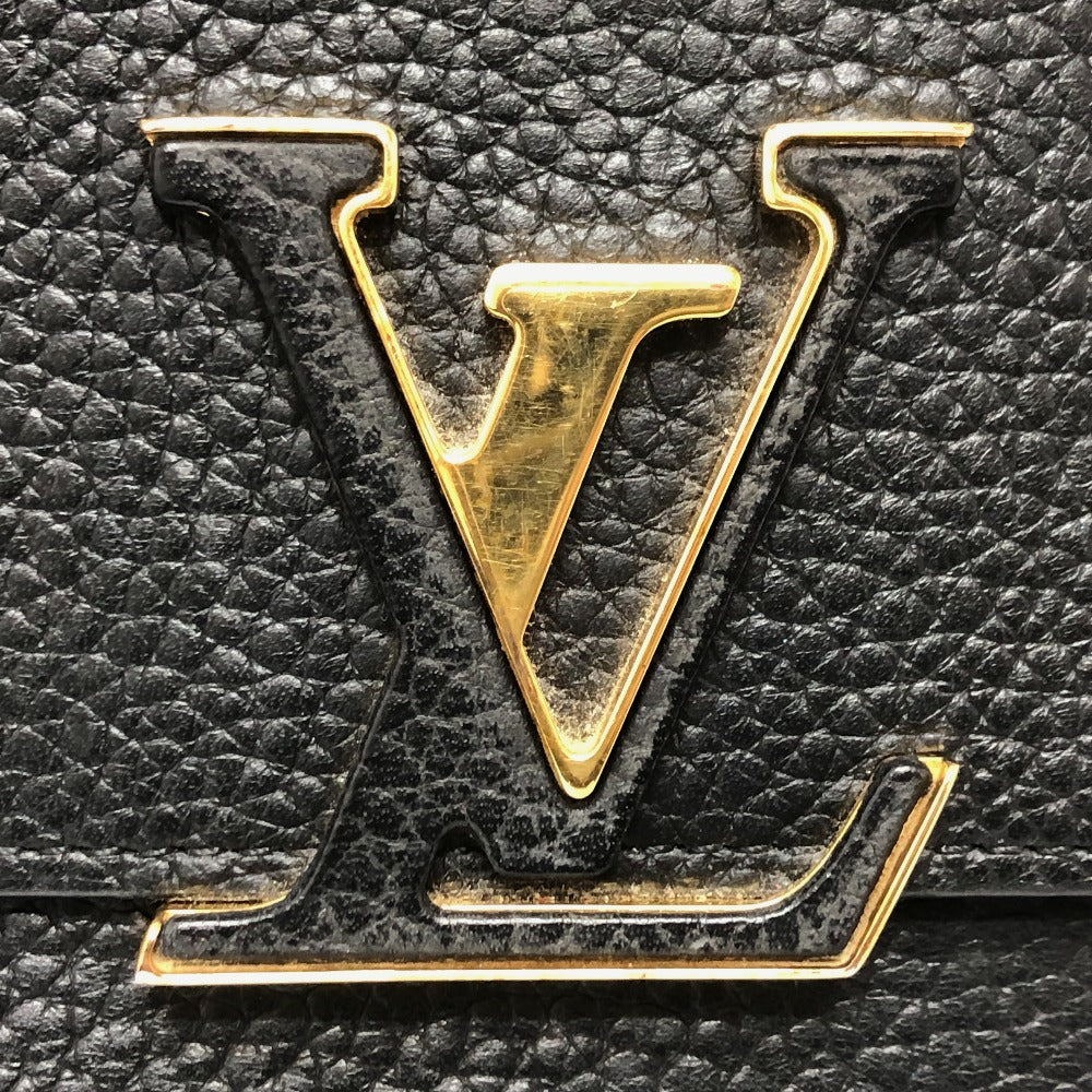 LOUIS VUITTON M61248 LVロゴ ポルトフォイユ カプシーヌ 二つ折り 長財布 トリヨンレザー レディース ブラック