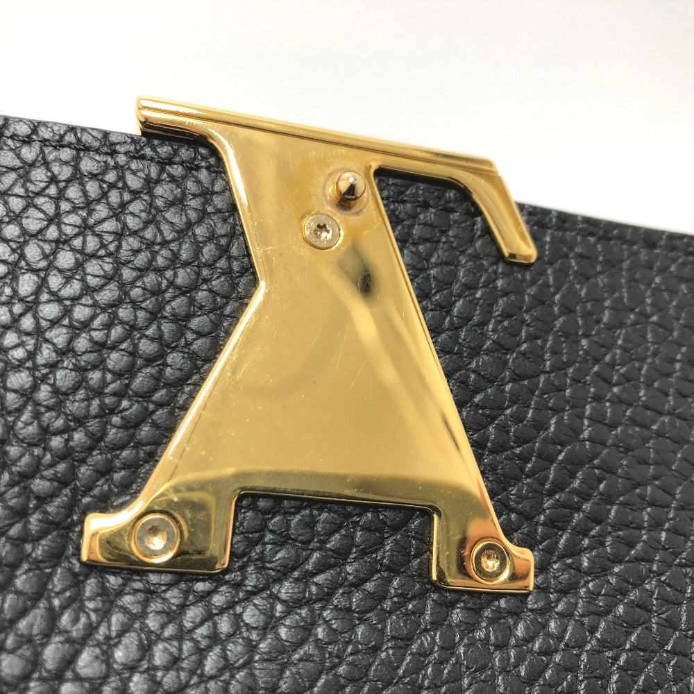 LOUIS VUITTON M61248 LVロゴ ポルトフォイユ カプシーヌ 二つ折り 長財布 トリヨンレザー レディース ブラック